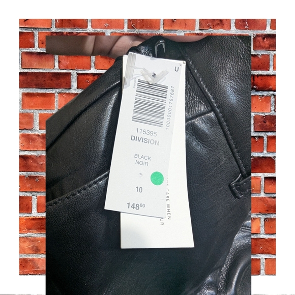 NWT Babaton Aritzia Wide Leg Flare Black Faux Leather Pants Size 10 - Picture 10 of 12